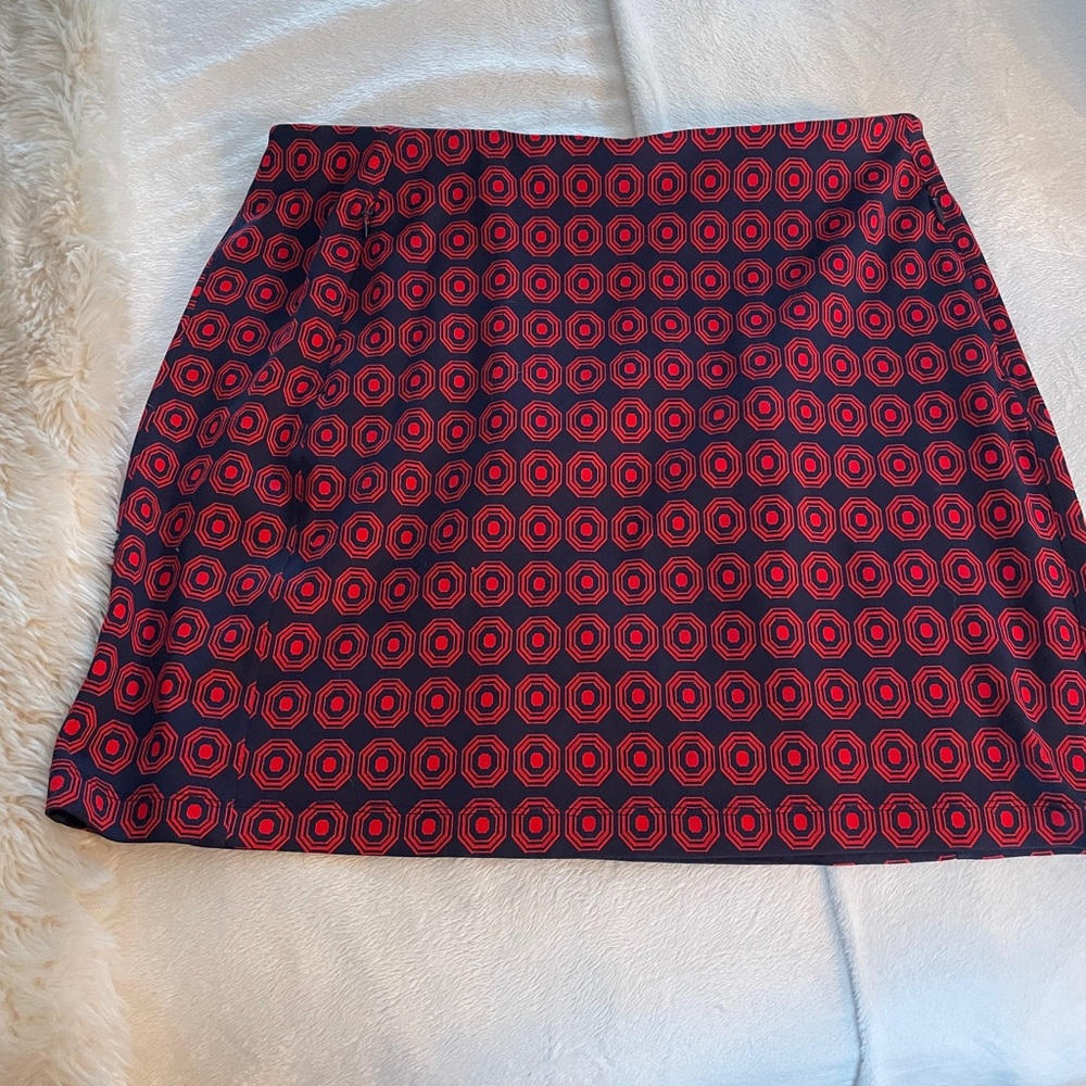 Stylish Red and Navy  Patterned Women's Skirt Tory Burch Sport read xl